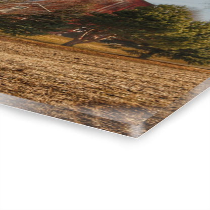 U R There Photography Irish Road Hidden Red Rustic Farmhouse Acrylic Wall Print