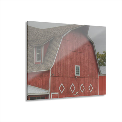 U R There Photography Brauer Road Red Rustic Farmhouse Acrylic Wall Print