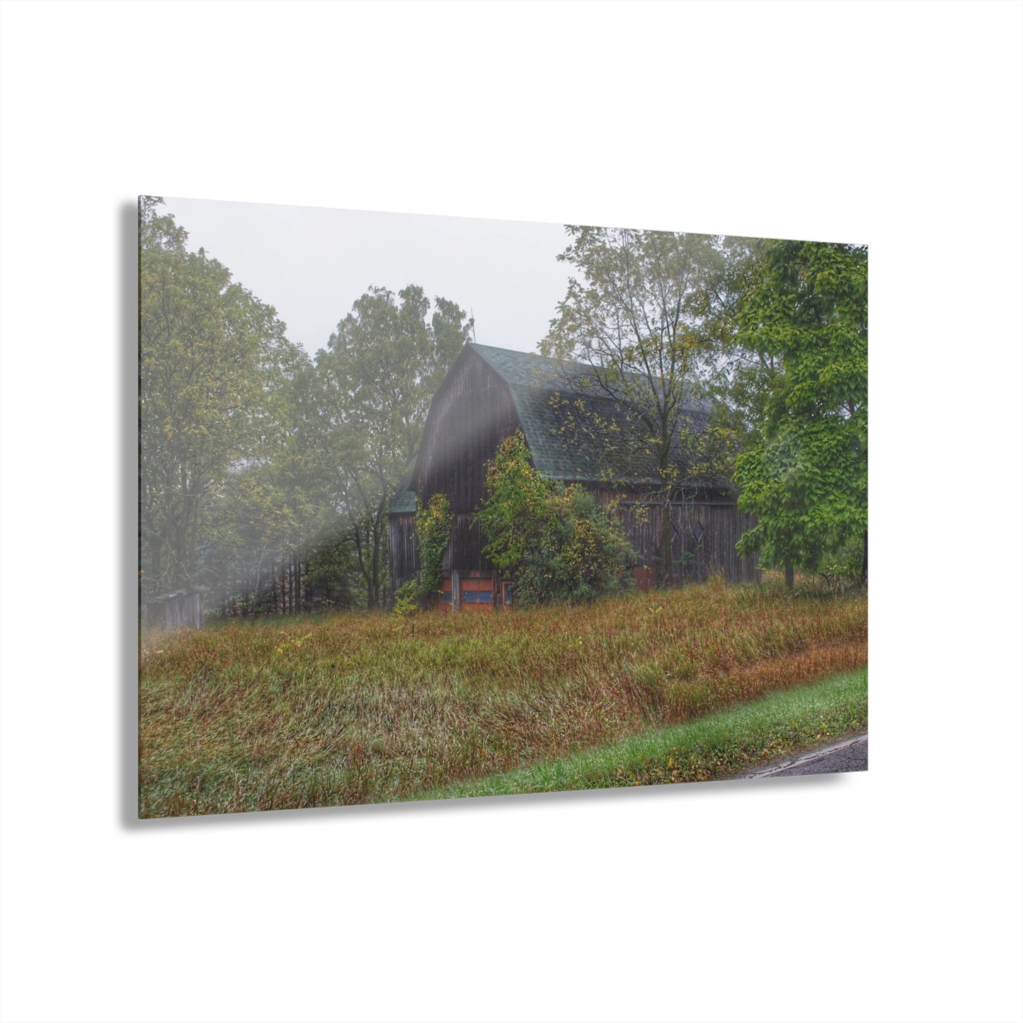 U R There Photography Metamora Road Grey Rustic Farmhouse Acrylic Wall Print