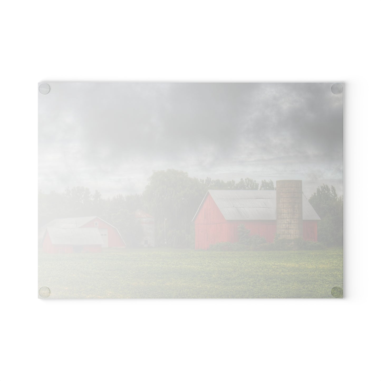 U R There Photography Kingston Road Trio I Rustic Farmhouse Tempered-Glass Cutting Board