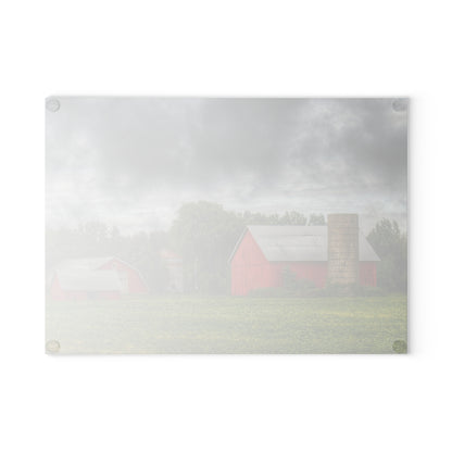 U R There Photography Kingston Road Trio I Rustic Farmhouse Tempered-Glass Cutting Board