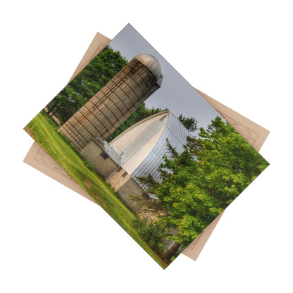 U R There Photography Carpenter Road White I Rustic Farmhouse Decorative Ceramic Tile