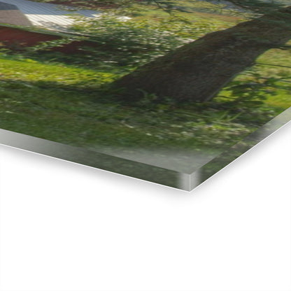 U R There Photography Grey Road Red Rustic Farmhouse Acrylic Wall Print