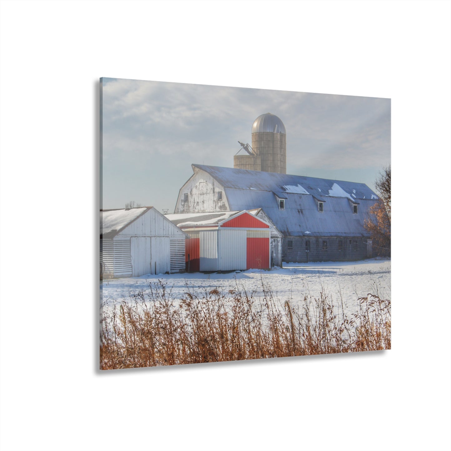 U R There Photography Shoemaker Road Grey Rustic Farmhouse Acrylic Wall Print
