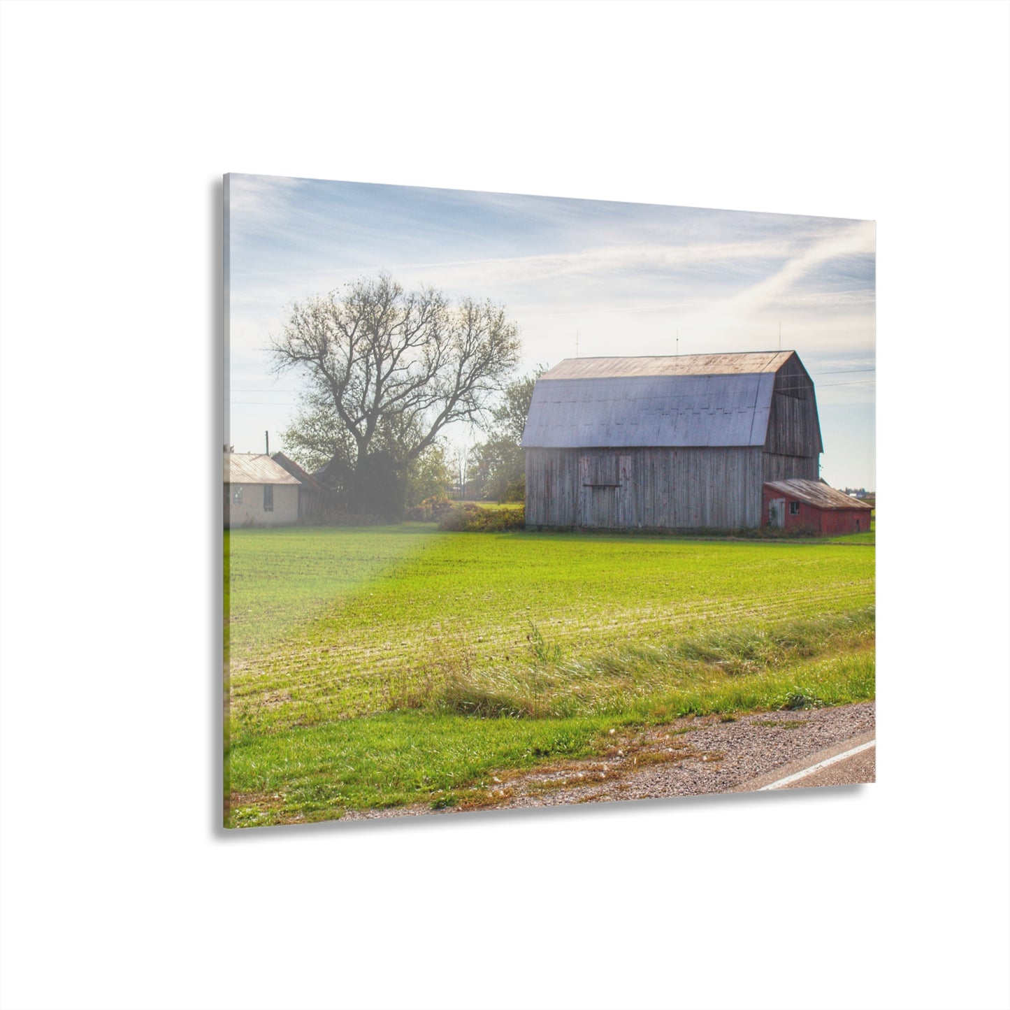 U R There Photography North Gera Road Red Rustic Farmhouse Acrylic Wall Print