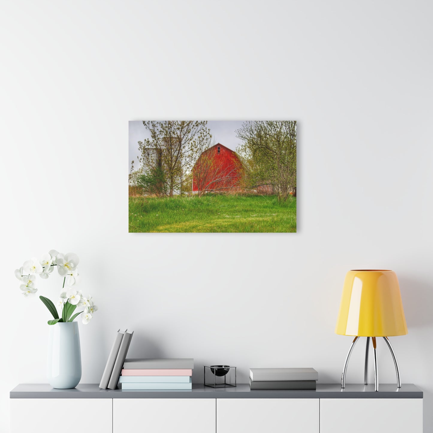 U R There Photography Castle Corner Red I Rustic Farmhouse Acrylic Wall Print