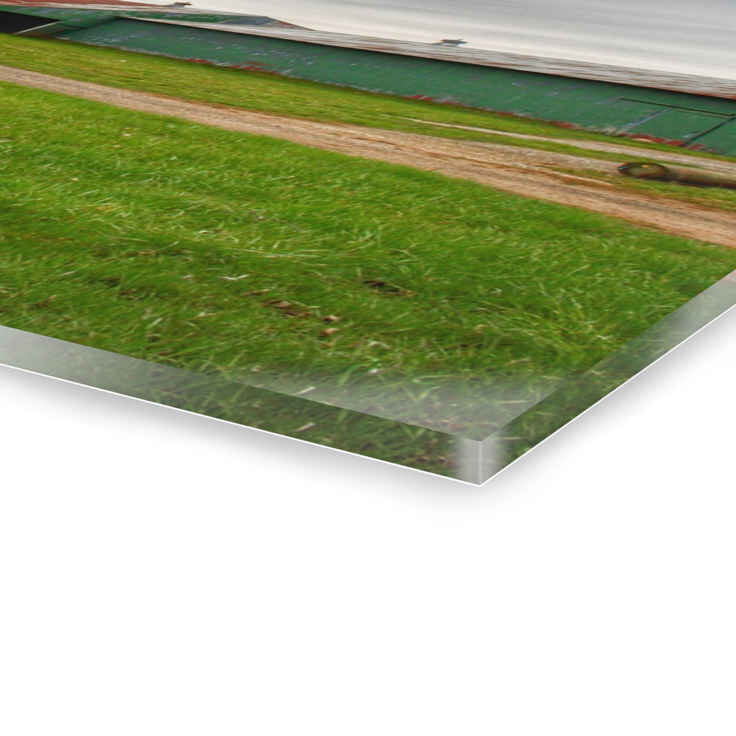 U R There Photography Hough Road Green Quonset IV Rustic Farmhouse Acrylic Wall Print