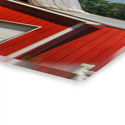 U R There Photography McKeen Lake Road Reds I Rustic Farmhouse Acrylic Wall Print