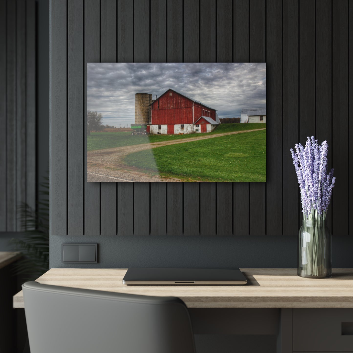 Barn Boutique Modern Farmhouse Acrylic Wall Print| Fostoria Red II