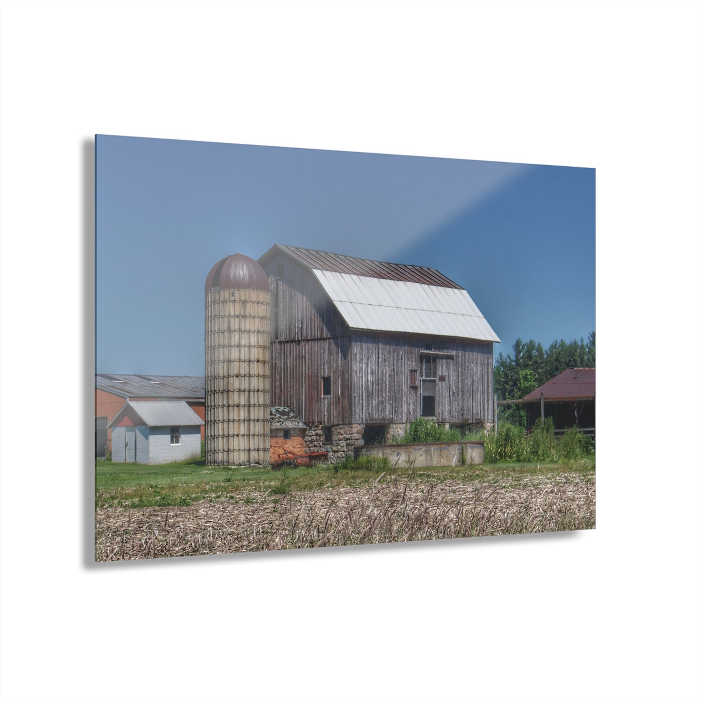 U R There Photography Millington Road Grey Rustic Farmhouse Acrylic Wall Print