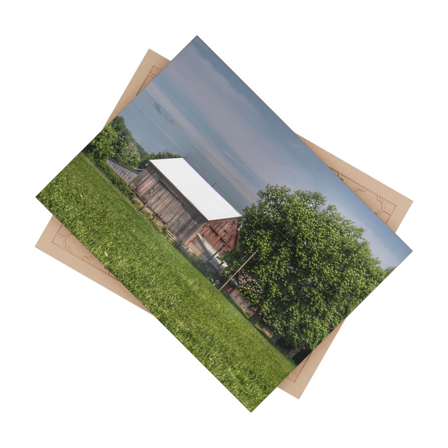 U R There Photography Castle Road Cow Barn III Rustic Farmhouse Decorative Ceramic Tile