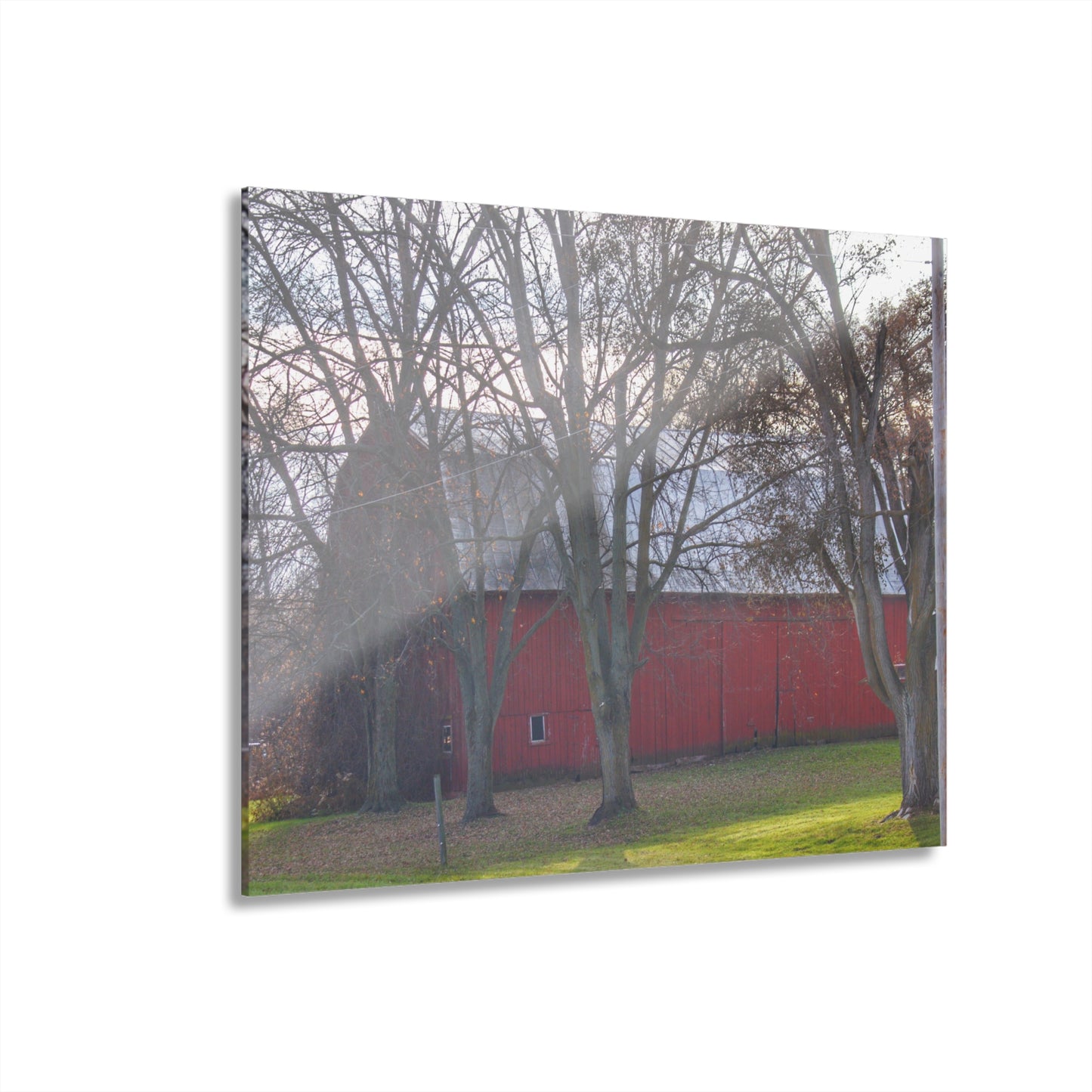 U R There Photography Vienna Road Hidden Red Rustic Farmhouse Acrylic Wall Print