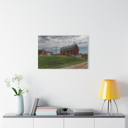 U R There Photography Elmwood Road Reds Rustic Farmhouse Acrylic Wall Print