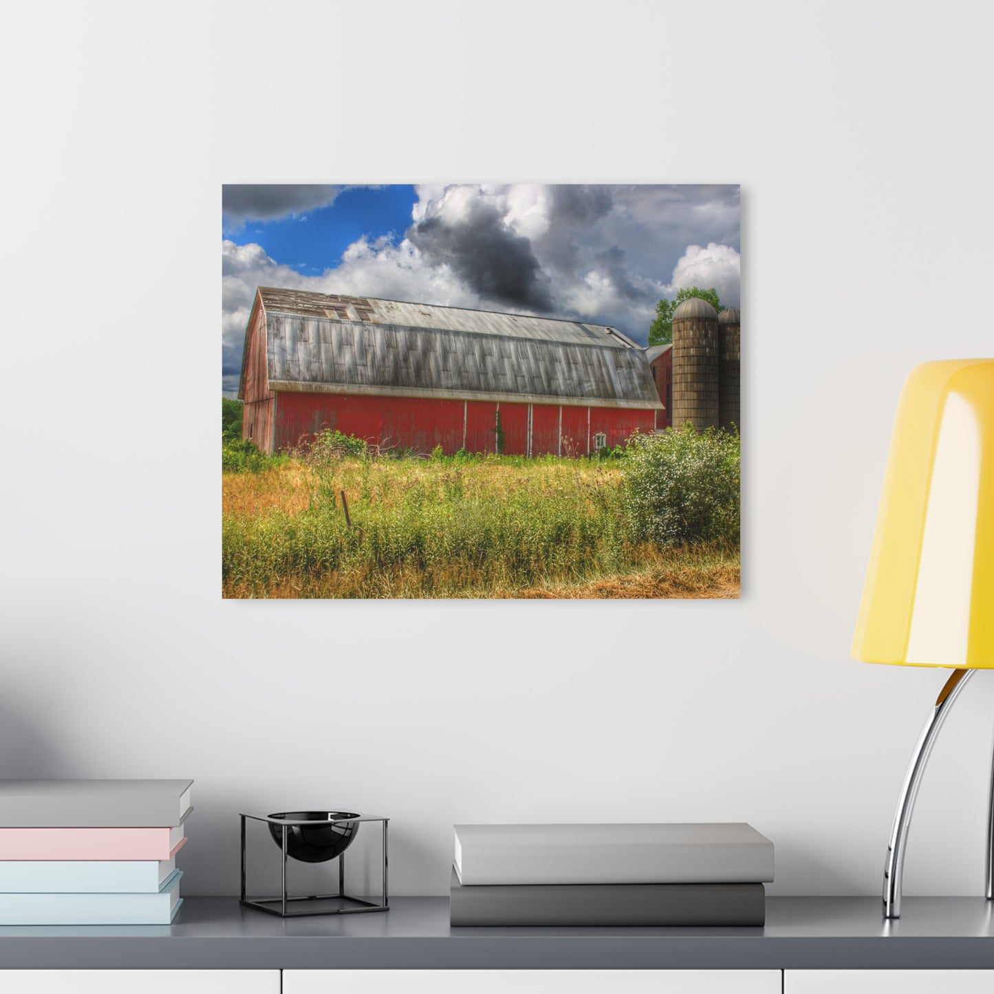 U R There Photography Shelby Red I Rustic Farmhouse Acrylic Wall Print