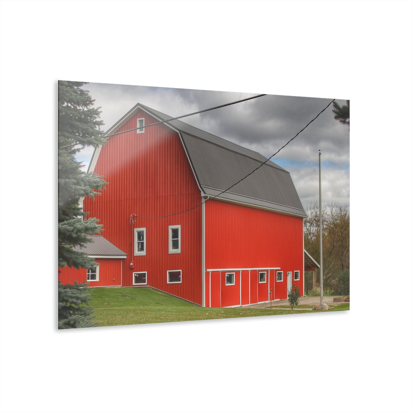 U R There Photography Connell Road Modern Red Rustic Farmhouse Acrylic Wall Print