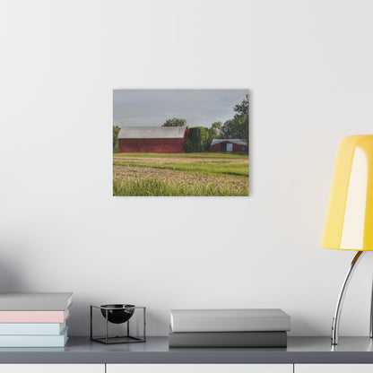 U R There Photography Catlin Road Reds Rustic Farmhouse Acrylic Wall Print