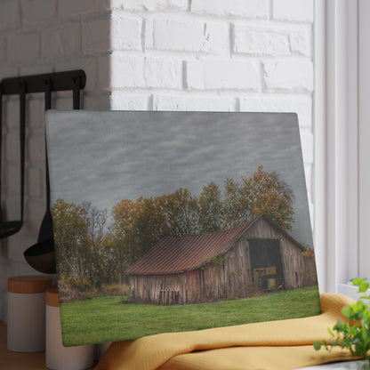 U R There Photography Stewart Road Little Grey Rustic Farmhouse Tempered-Glass Cutting Board