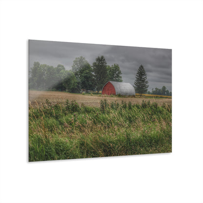 U R There Photography Mayville Road Red Quonset Rustic Farmhouse Acrylic Wall Print