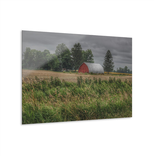 U R There Photography Mayville Road Red Quonset Rustic Farmhouse Acrylic Wall Print