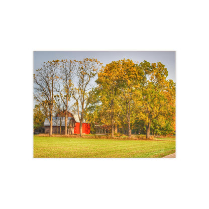 U R There Photography Barkley Road Red II Rustic Farmhouse Decorative Ceramic Tile