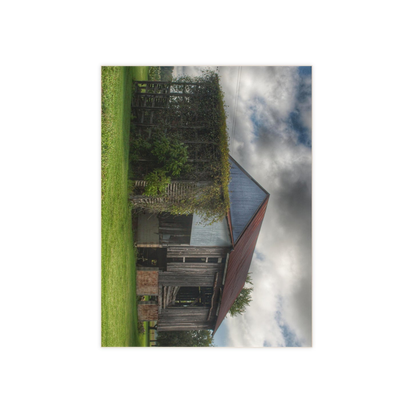 U R There Photography Pergola Barn Rustic Farmhouse Decorative Ceramic Tile