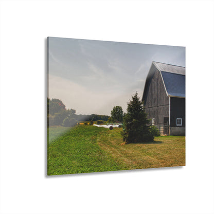 U R There Photography Black Haybarn Rustic Farmhouse Acrylic Wall Print