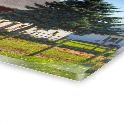 U R There Photography Hunters Creek Red Cow Barn I Rustic Farmhouse Acrylic Wall Print