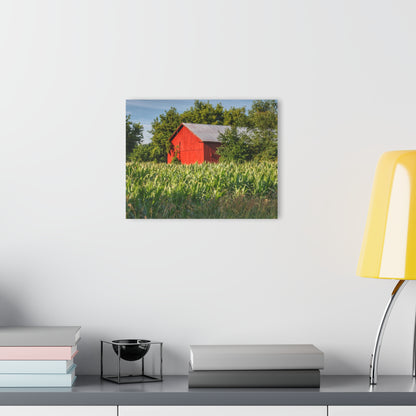 U R There Photography Willard Road Red III Rustic Farmhouse Acrylic Wall Print