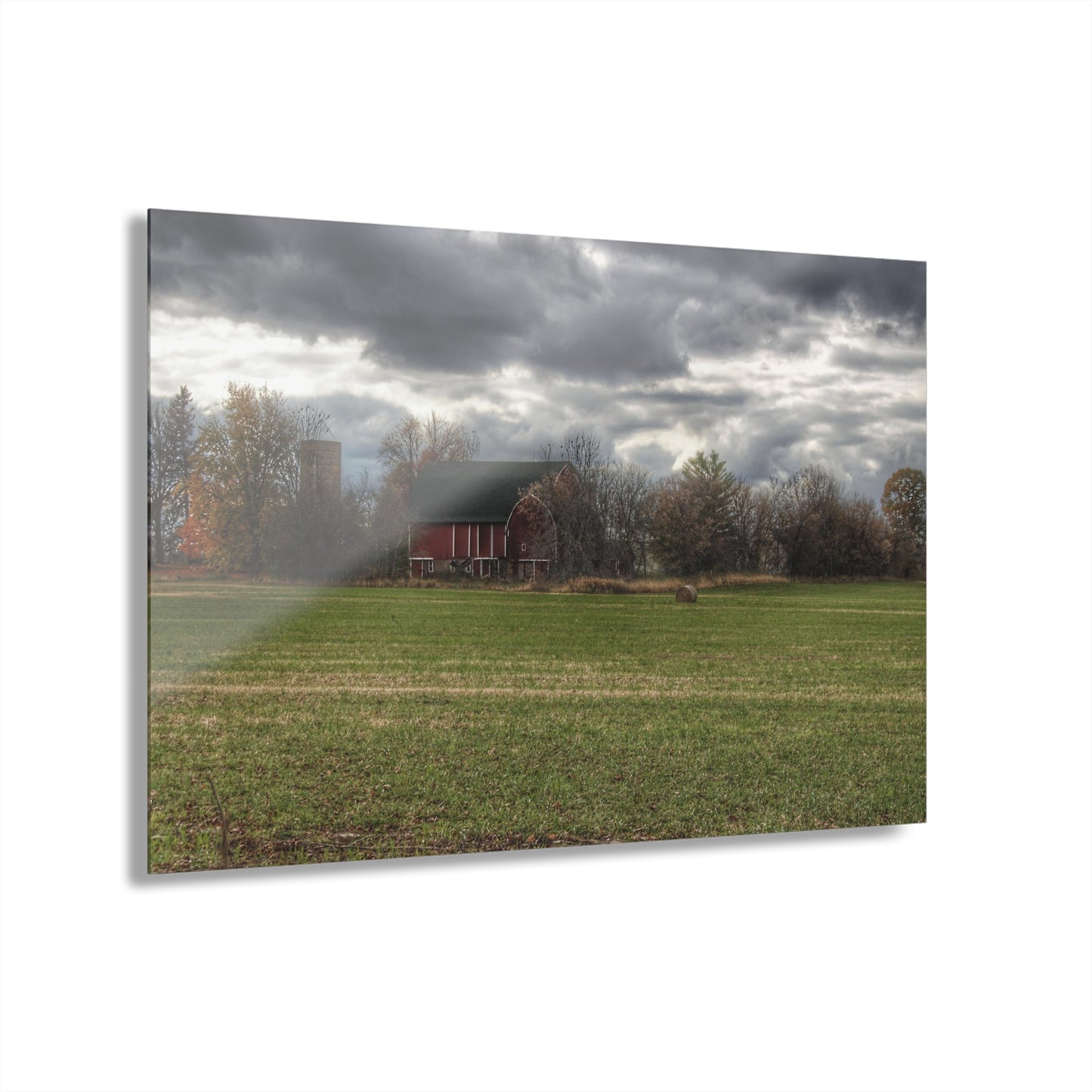 U R There Photography Booth Road Hidden Red II Rustic Farmhouse Acrylic Wall Print