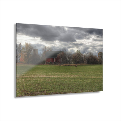U R There Photography Booth Road Hidden Red II Rustic Farmhouse Acrylic Wall Print