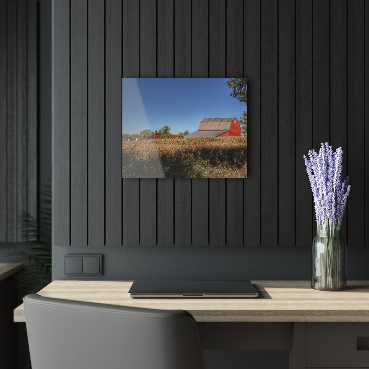U R There Photography Red Saltbox Barn Rustic Farmhouse Acrylic Wall Print