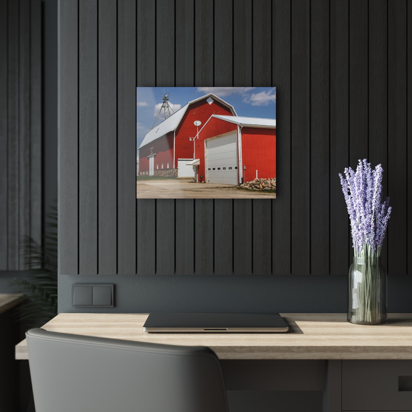 U R There Photography Darbee Red Rustic Farmhouse Acrylic Wall Print