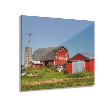 U R There Photography Greenwood Road Red I Rustic Farmhouse Acrylic Wall Print