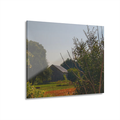 U R There Photography Clifford Hidden Grey Rustic Farmhouse Acrylic Wall Print