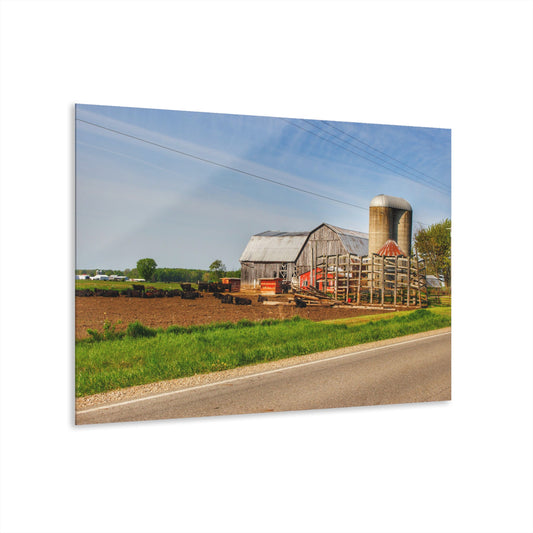 U R There Photography Deckerville Road Grey II Rustic Farmhouse Acrylic Wall Print