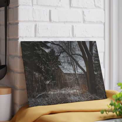 U R There Photography Willard Road Hidden Grey Rustic Farmhouse Tempered-Glass Cutting Board