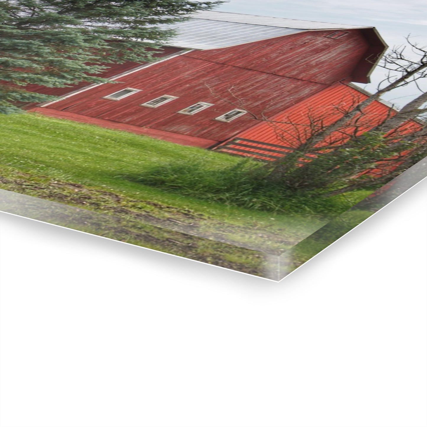 U R There Photography German Road Red I Rustic Farmhouse Acrylic Wall Print