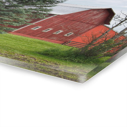 U R There Photography German Road Red I Rustic Farmhouse Acrylic Wall Print