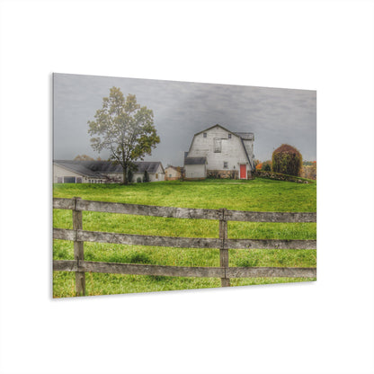 U R There Photography Hill Road Hillside White Rustic Farmhouse Acrylic Wall Print