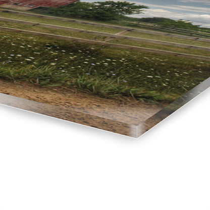 U R There Photography Elba Township Red Rustic Farmhouse Acrylic Wall Print