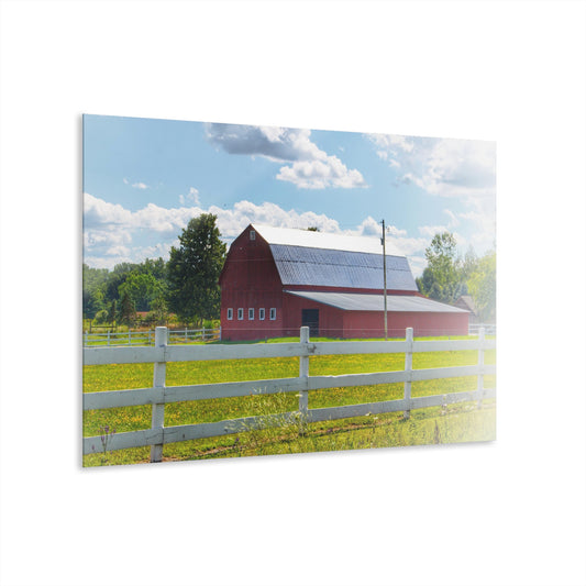 U R There Photography Burt Road Red Rustic Farmhouse Acrylic Wall Print
