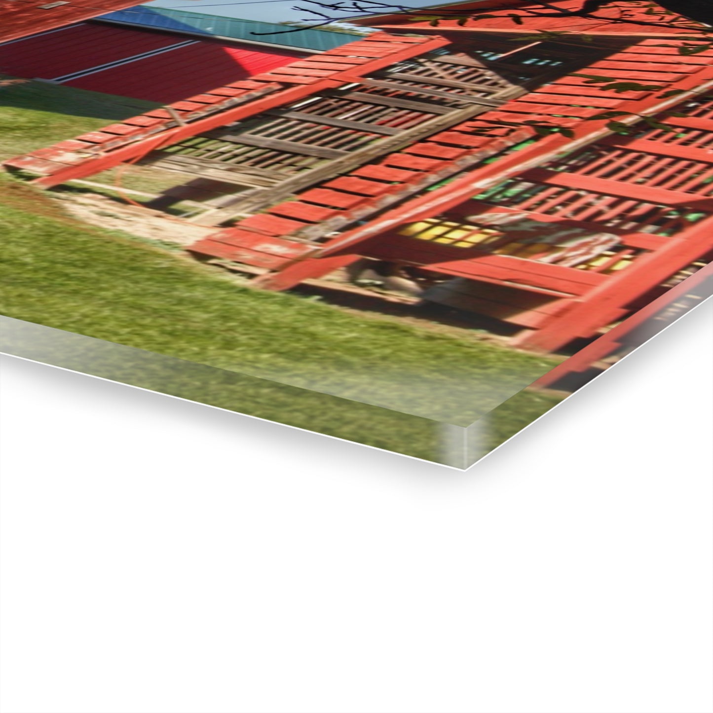 U R There Photography Gardner Road Red II Rustic Farmhouse Acrylic Wall Print