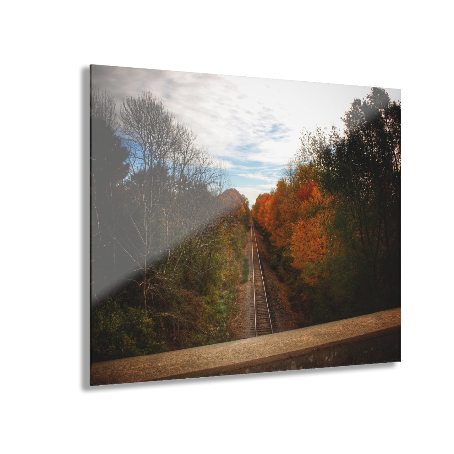 U R There Photography Above the Tracks in Vassar Rustic Farmhouse Acrylic Wall Print