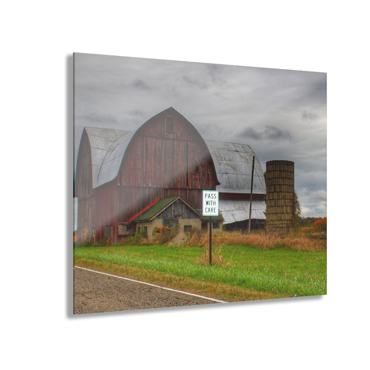 U R There Photography Valentine Road Red II Rustic Farmhouse Acrylic Wall Print
