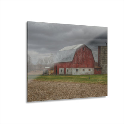U R There Photography Murray Road Red Rustic Farmhouse Acrylic Wall Print