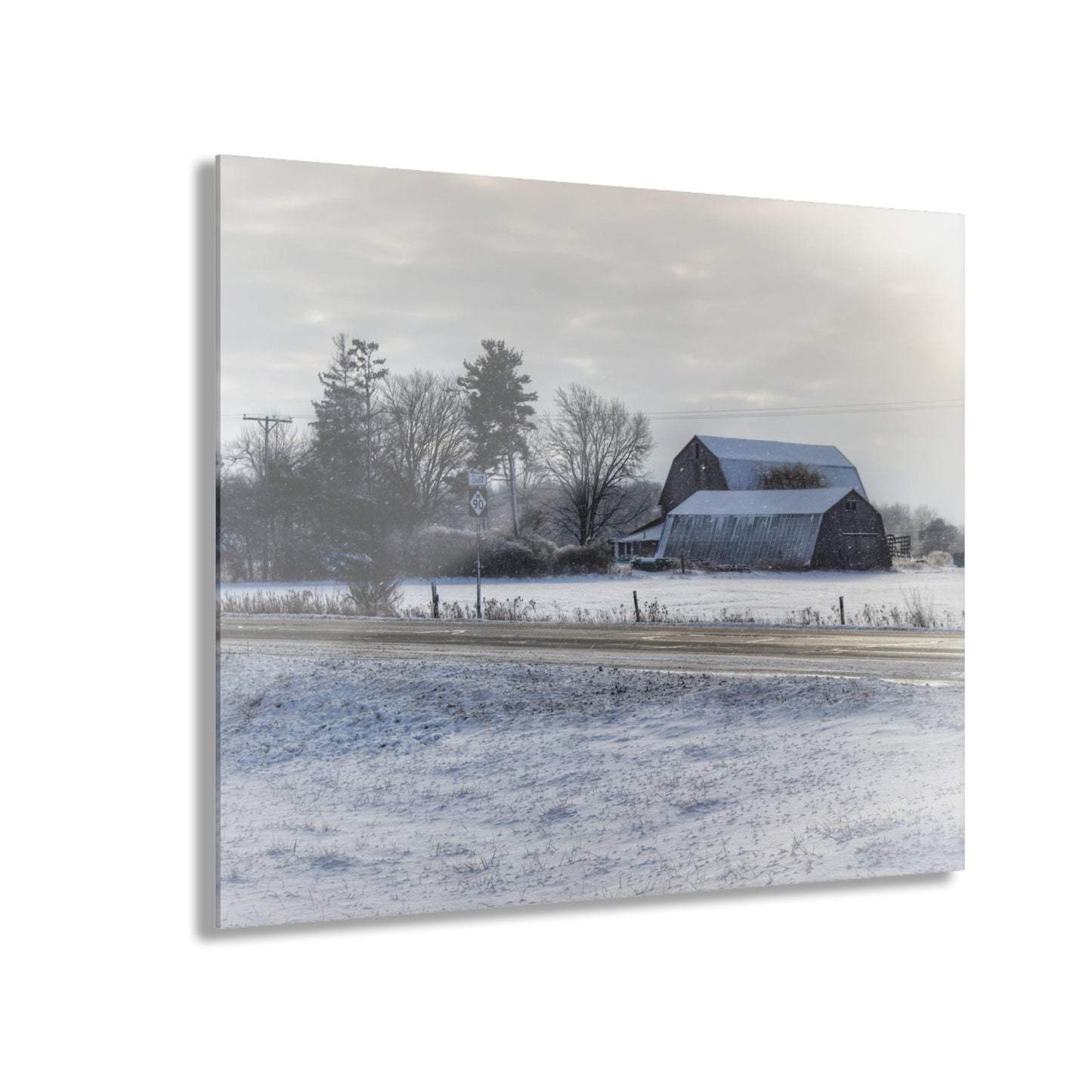 U R There Photography Otter Lake Road Greys Rustic Farmhouse Acrylic Wall Print