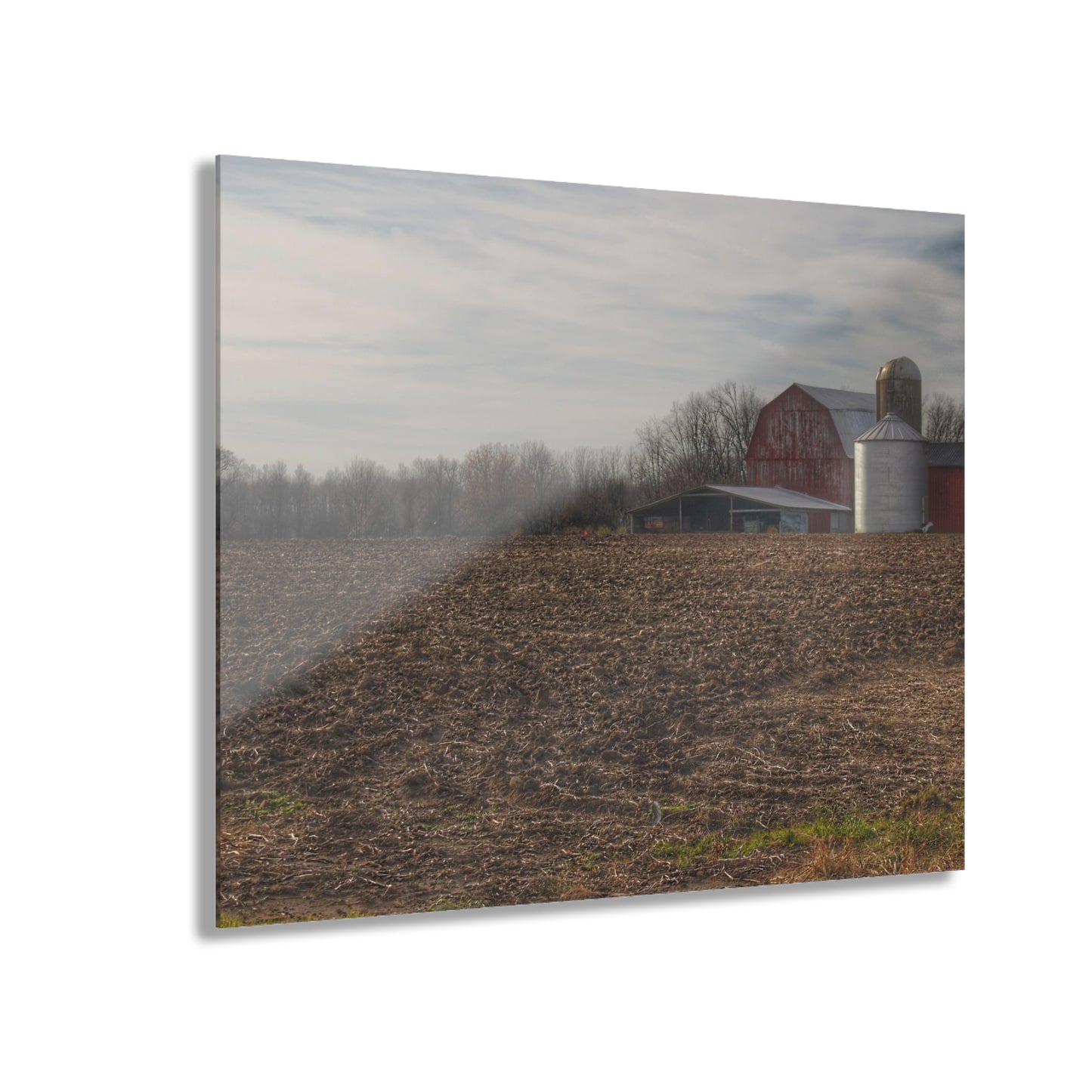 U R There Photography Cumber Road Red II Rustic Farmhouse Acrylic Wall Print