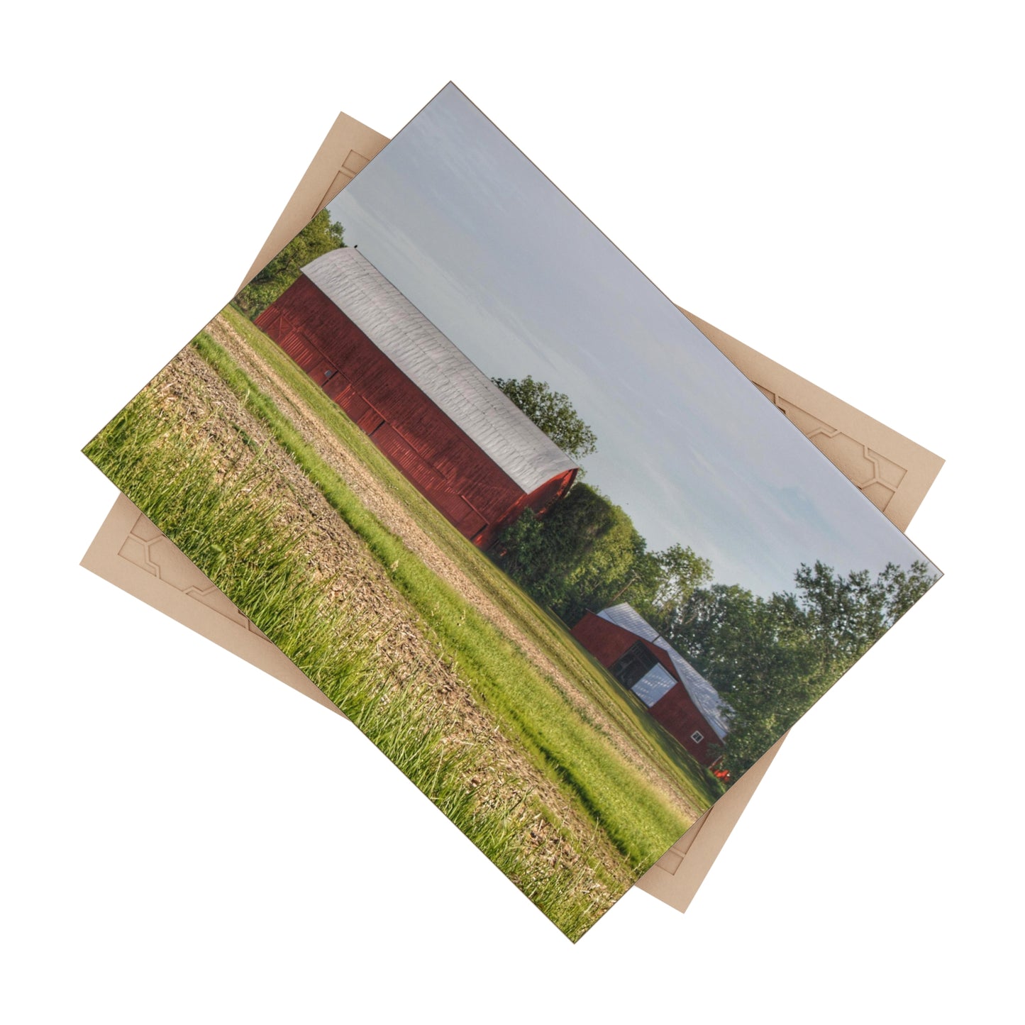 U R There Photography Catlin Road Reds Rustic Farmhouse Decorative Ceramic Tile