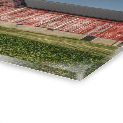 U R There Photography Lake Pleasant Corral Red I Rustic Farmhouse Acrylic Wall Print