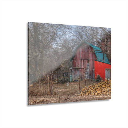 U R There Photography Bray Road Hidden Barnyard Red II Rustic Farmhouse Acrylic Wall Print